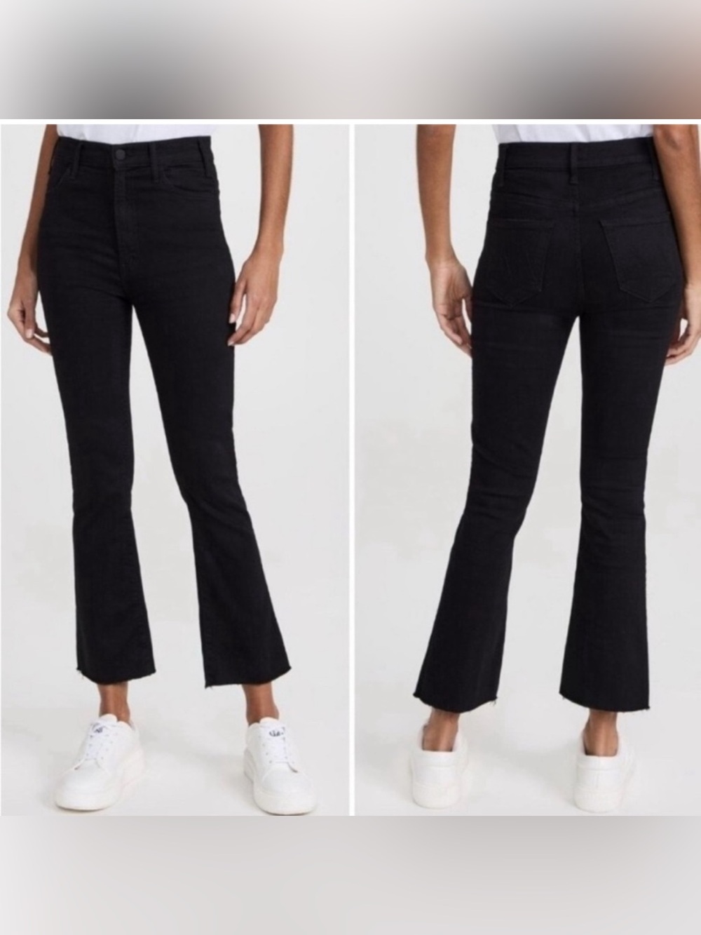 MOTHER The Hustler Ankle Fray Not Guilty Size 29 Black Stretch